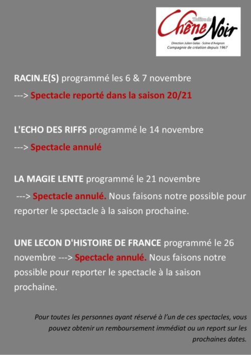 Annulation novembre 1